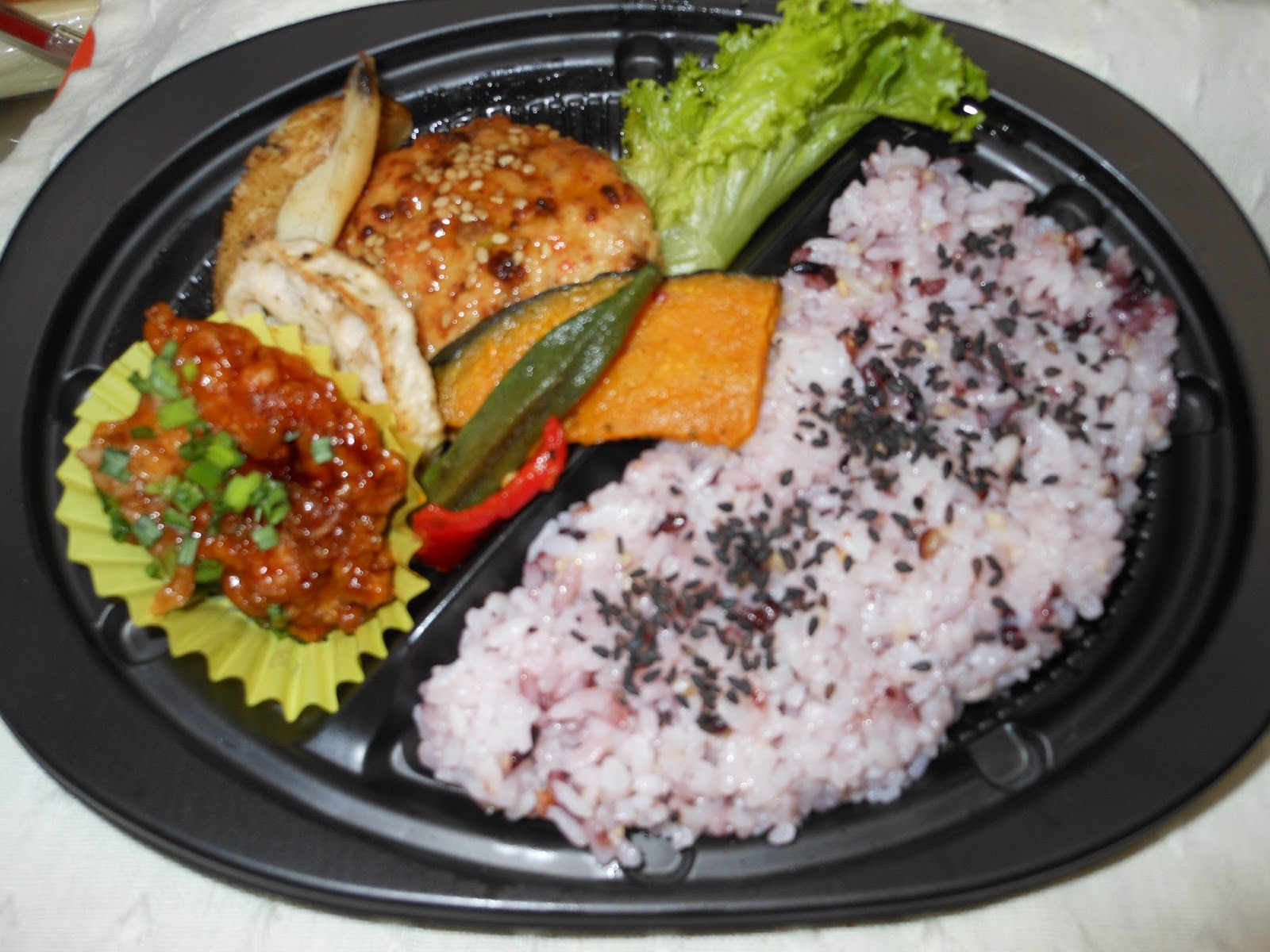 Tofu hamburger steak and roasted vegetables plate Foodie Japan